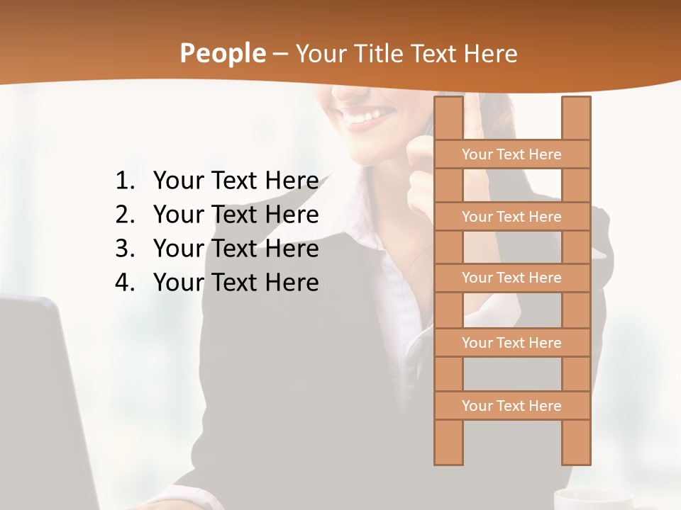 Caucasian Cutout Employment PowerPoint Template