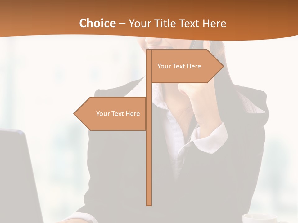 Caucasian Cutout Employment PowerPoint Template