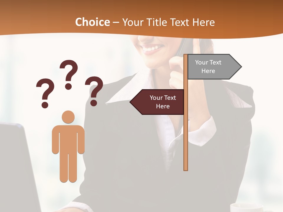 Caucasian Cutout Employment PowerPoint Template