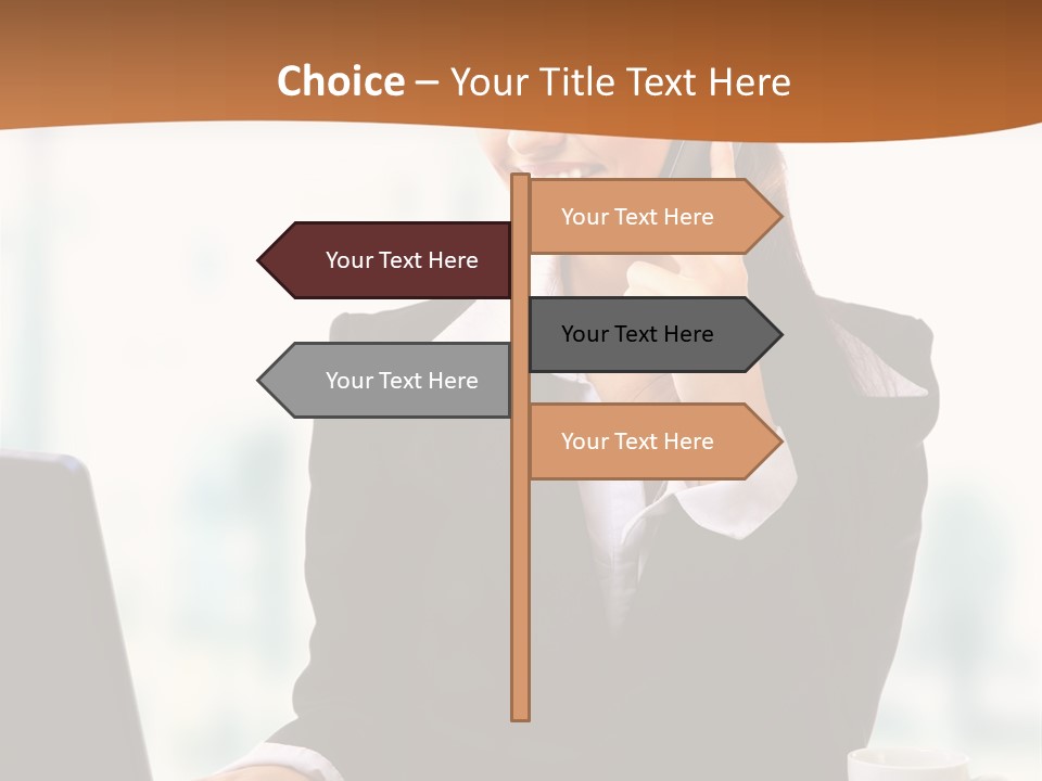 Caucasian Cutout Employment PowerPoint Template