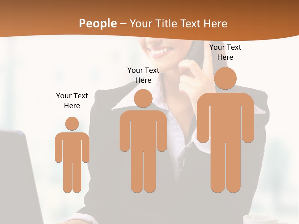 Caucasian Cutout Employment PowerPoint Template