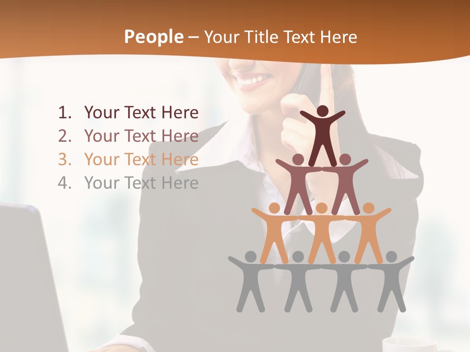 Caucasian Cutout Employment PowerPoint Template