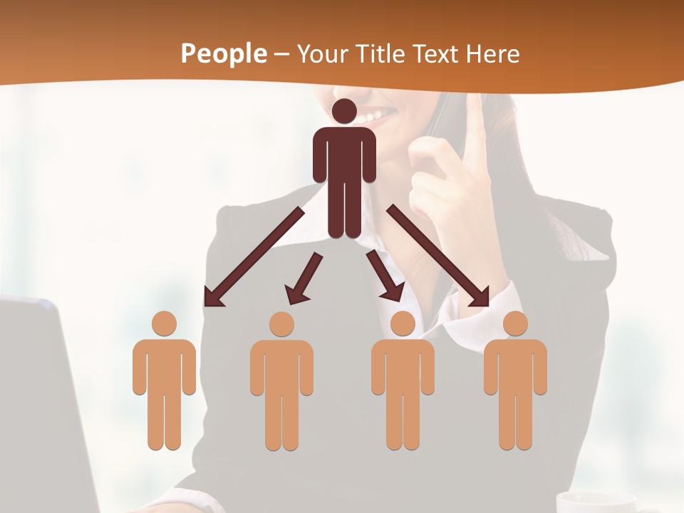 Caucasian Cutout Employment PowerPoint Template