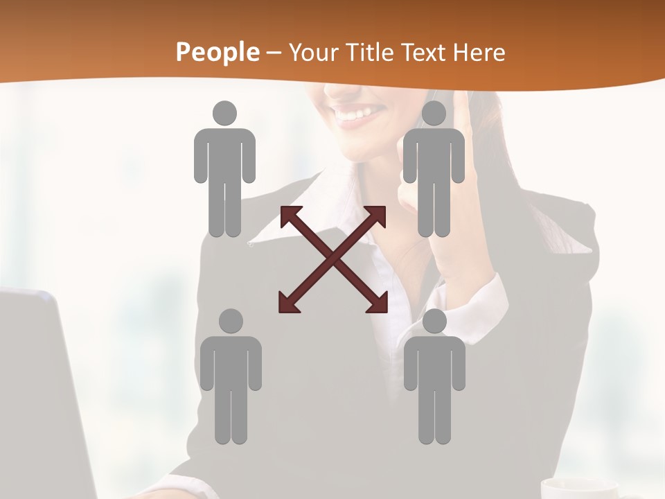 Caucasian Cutout Employment PowerPoint Template