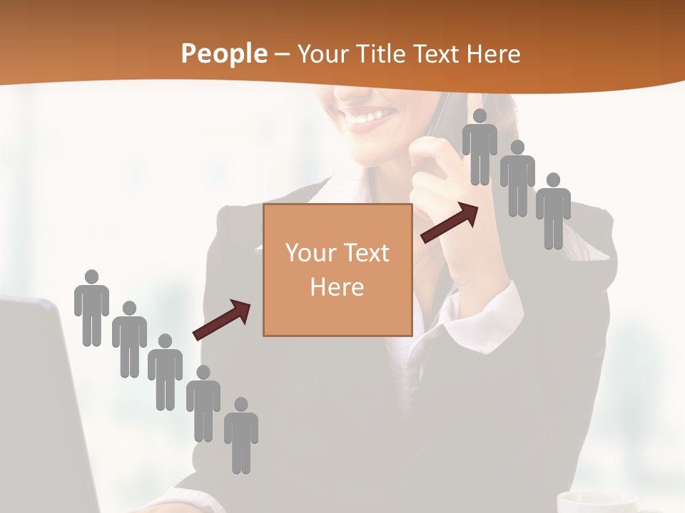 Caucasian Cutout Employment PowerPoint Template