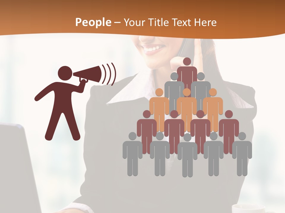 Caucasian Cutout Employment PowerPoint Template