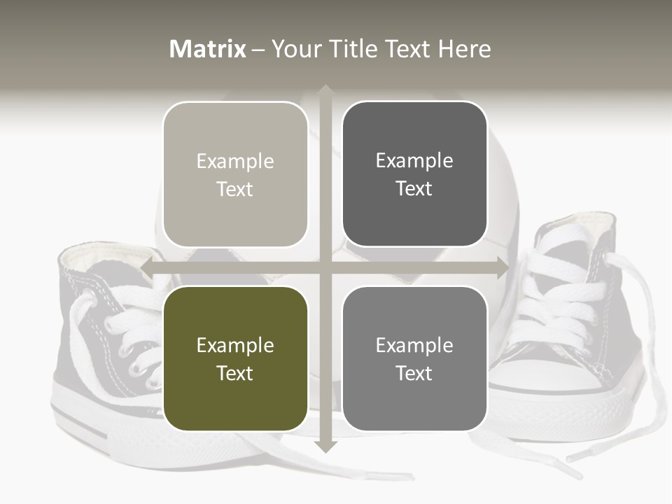 Soccer Ball Shoe Pattern PowerPoint Template
