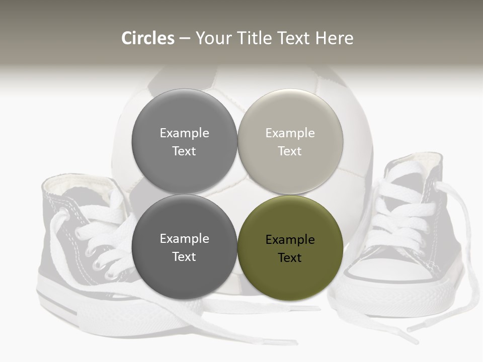 Soccer Ball Shoe Pattern PowerPoint Template