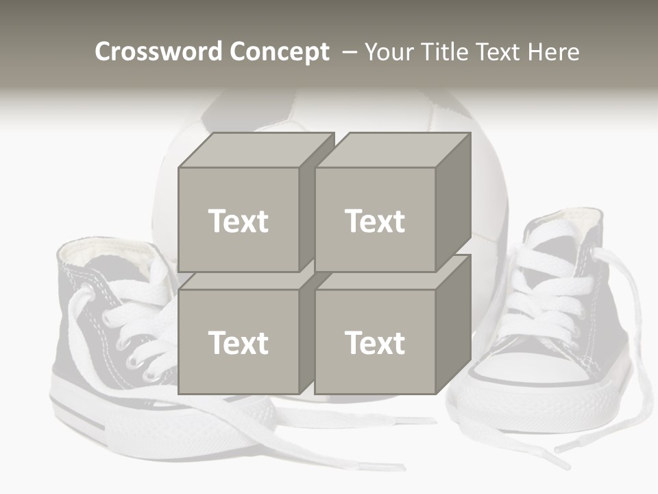 Soccer Ball Shoe Pattern PowerPoint Template