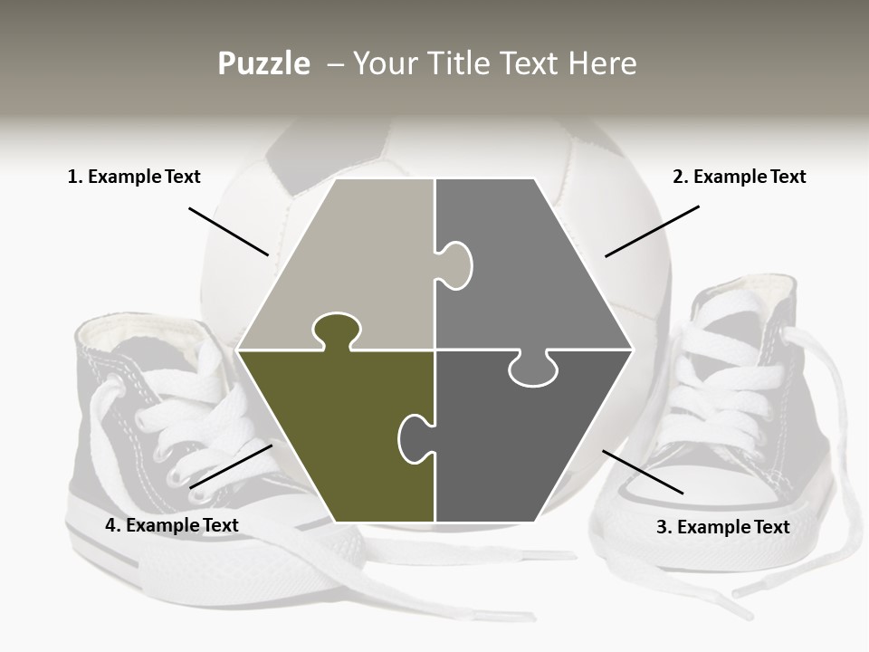 Soccer Ball Shoe Pattern PowerPoint Template