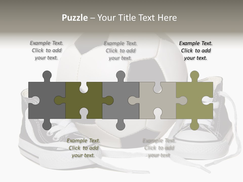 Soccer Ball Shoe Pattern PowerPoint Template