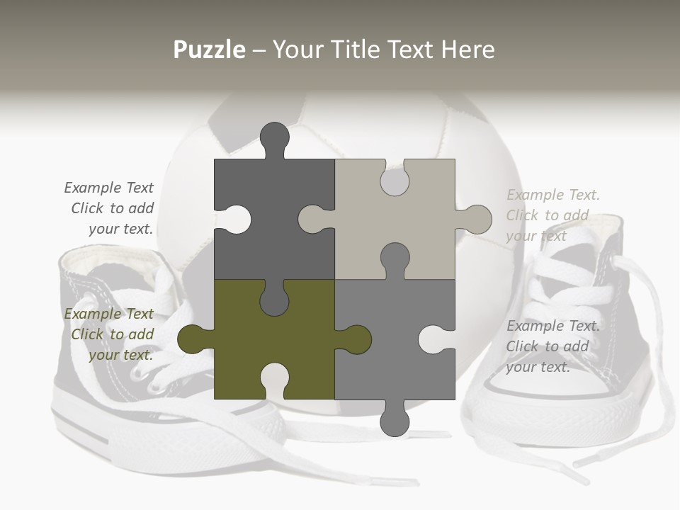 Soccer Ball Shoe Pattern PowerPoint Template