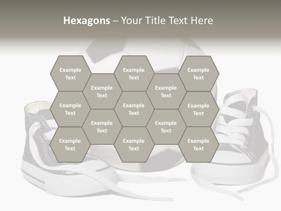 Soccer Ball Shoe Pattern PowerPoint Template