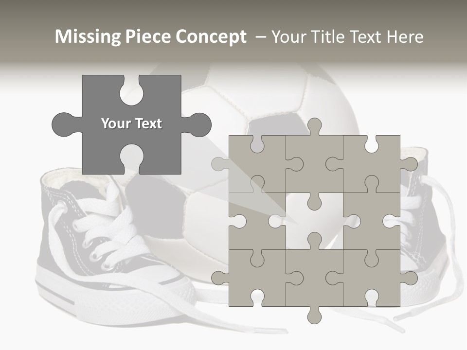 Soccer Ball Shoe Pattern PowerPoint Template