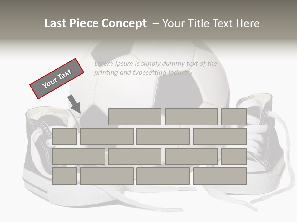 Soccer Ball Shoe Pattern PowerPoint Template