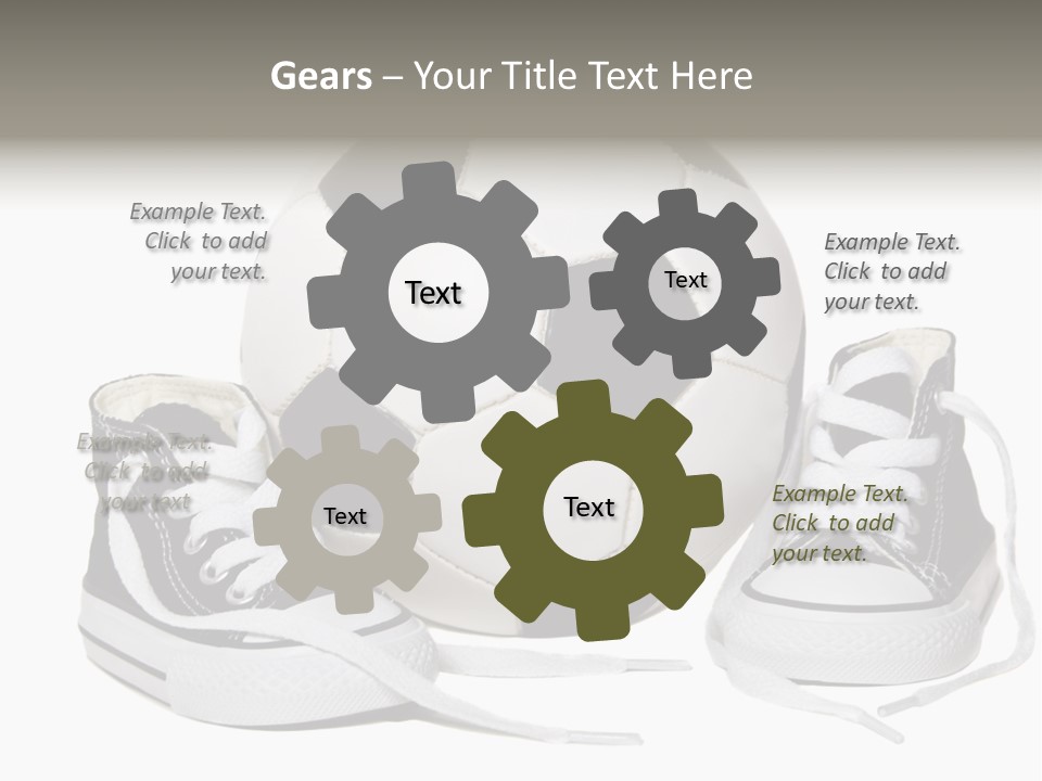 Soccer Ball Shoe Pattern PowerPoint Template