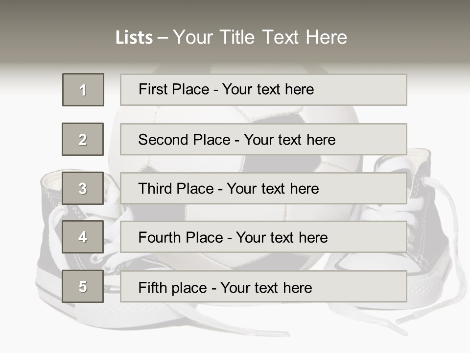 Soccer Ball Shoe Pattern PowerPoint Template