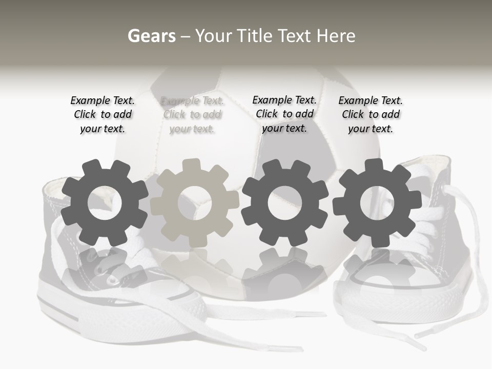 Soccer Ball Shoe Pattern PowerPoint Template