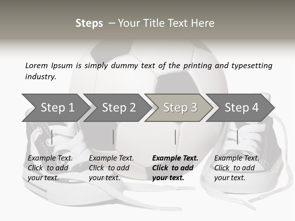 Soccer Ball Shoe Pattern PowerPoint Template