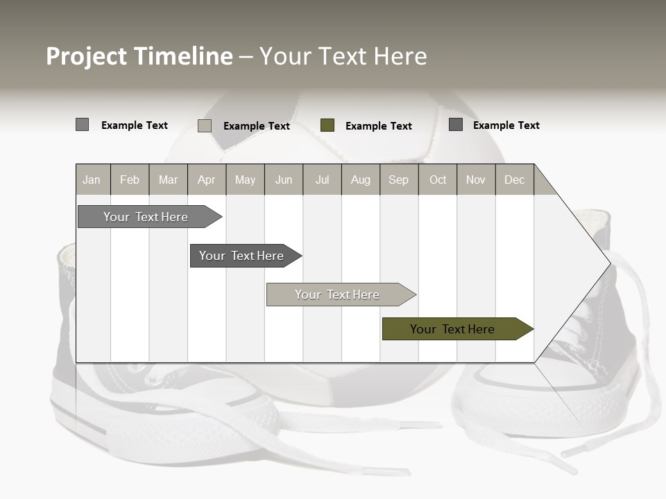 Soccer Ball Shoe Pattern PowerPoint Template