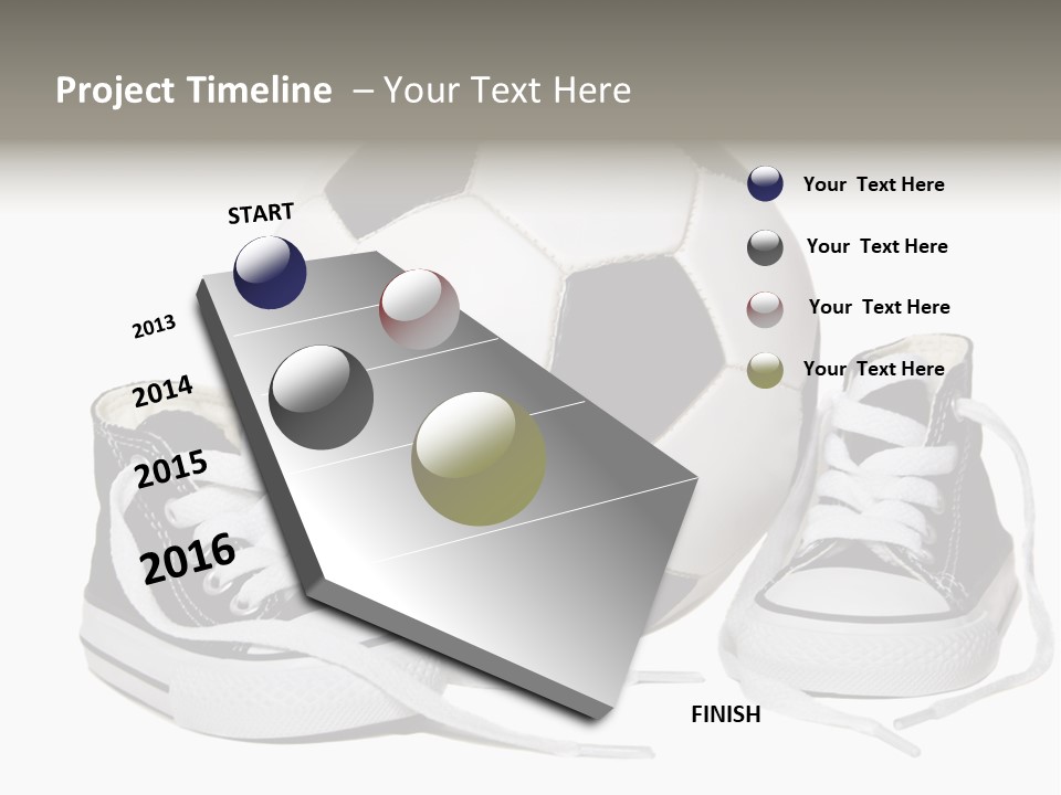Soccer Ball Shoe Pattern PowerPoint Template