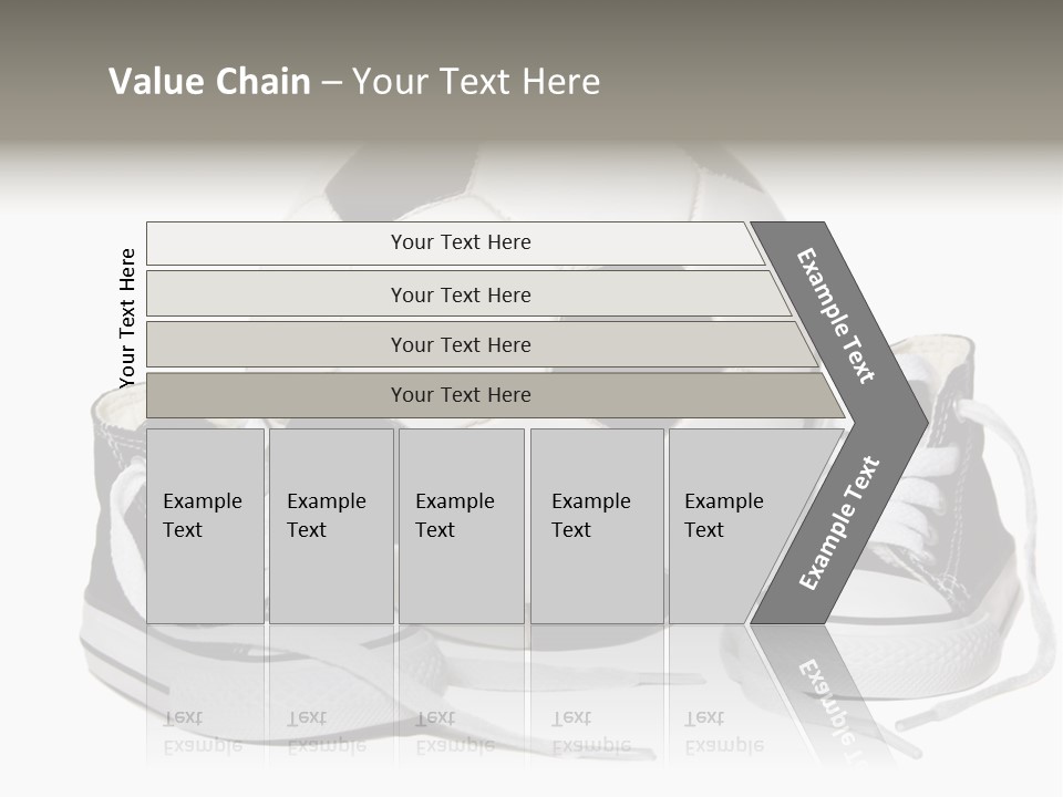 Soccer Ball Shoe Pattern PowerPoint Template