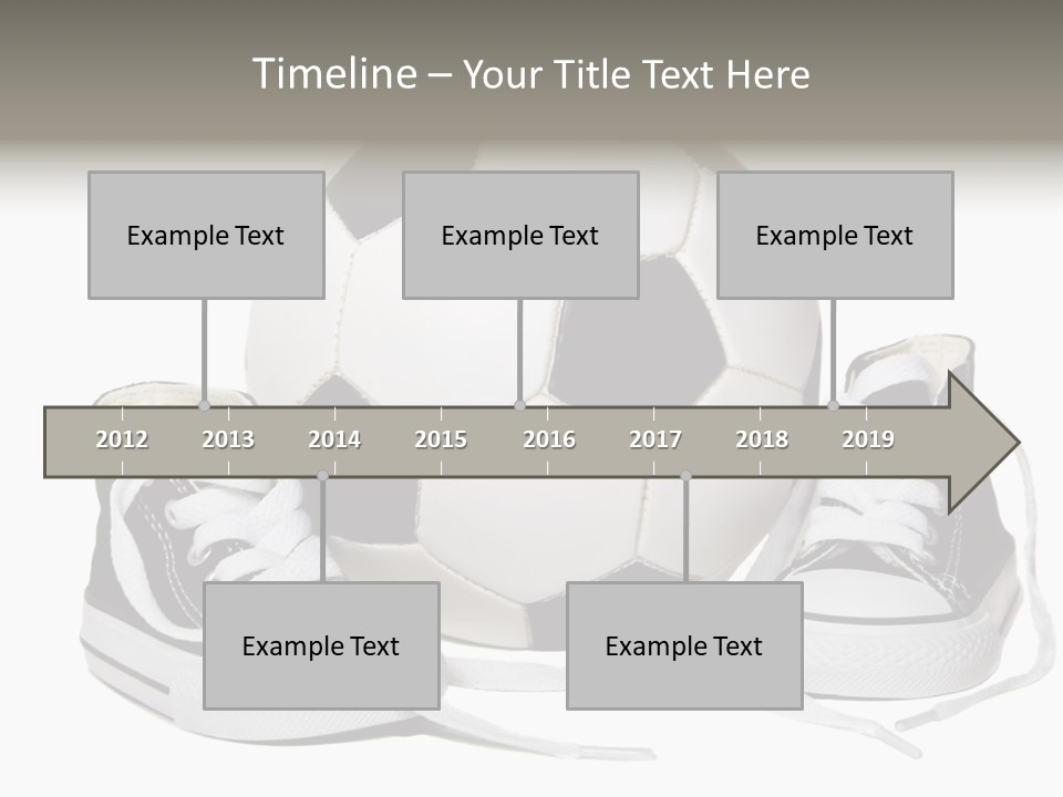 Soccer Ball Shoe Pattern PowerPoint Template