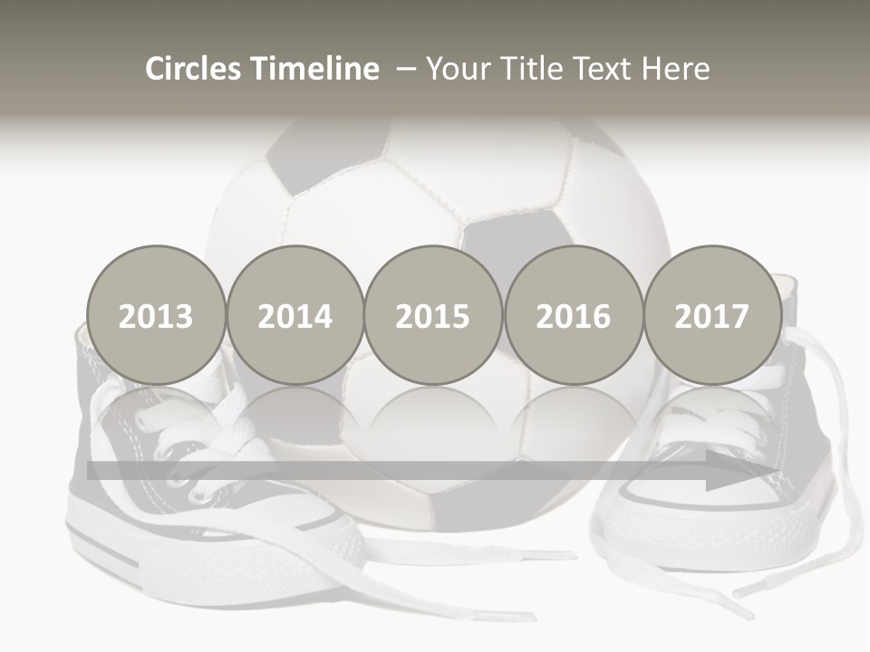 Soccer Ball Shoe Pattern PowerPoint Template