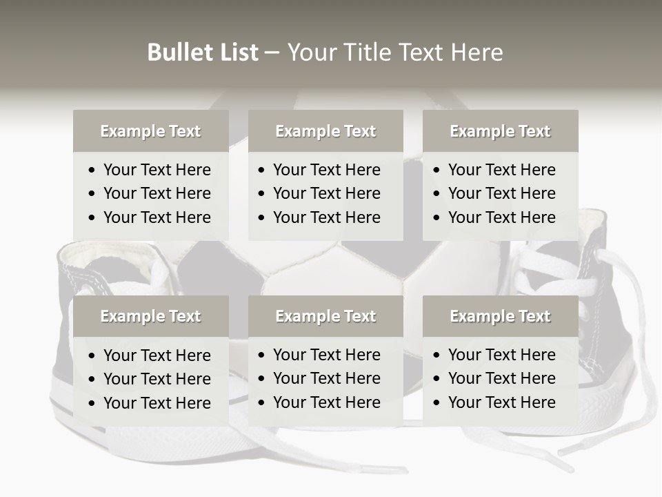 Soccer Ball Shoe Pattern PowerPoint Template