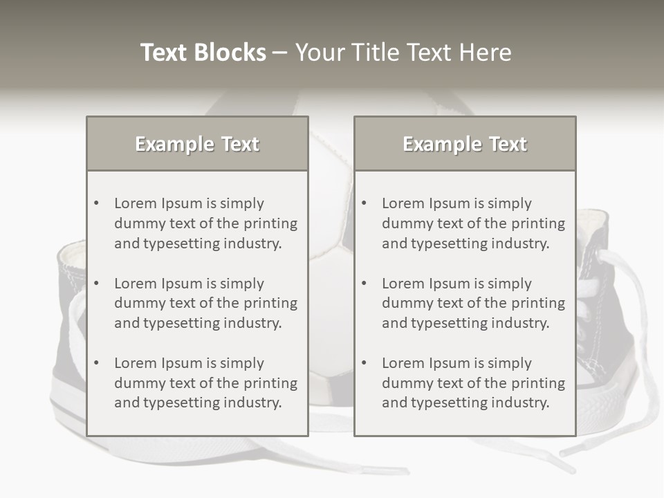 Soccer Ball Shoe Pattern PowerPoint Template