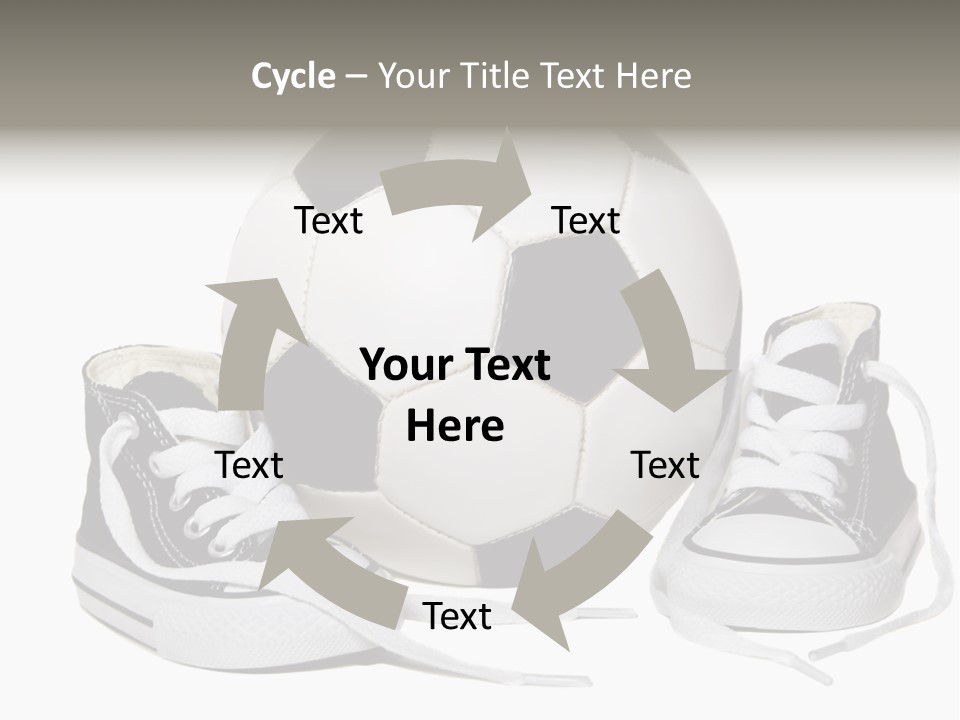 Soccer Ball Shoe Pattern PowerPoint Template