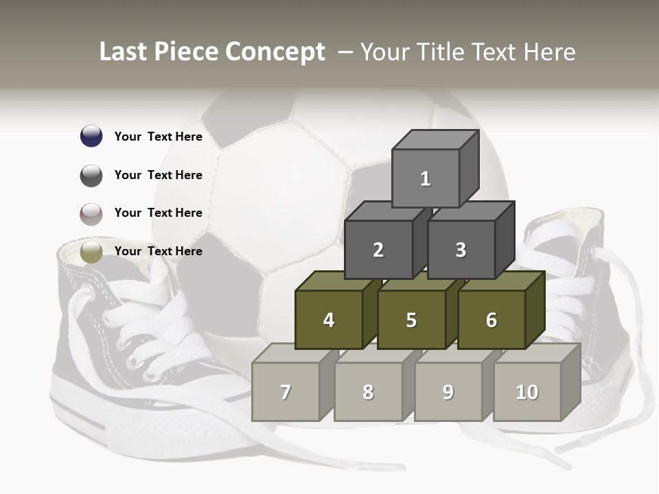 Soccer Ball Shoe Pattern PowerPoint Template