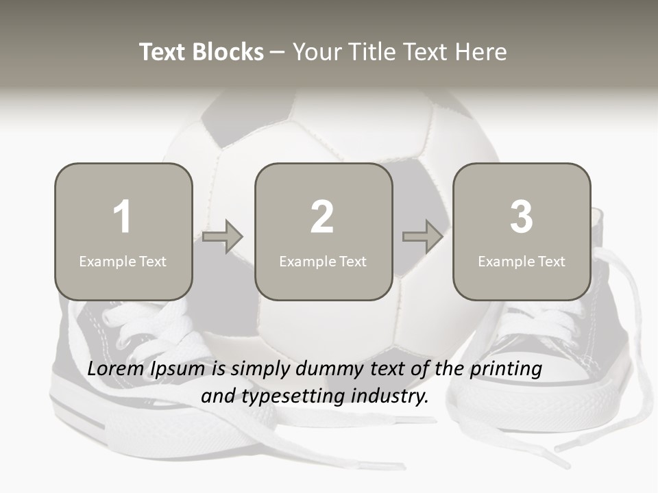 Soccer Ball Shoe Pattern PowerPoint Template