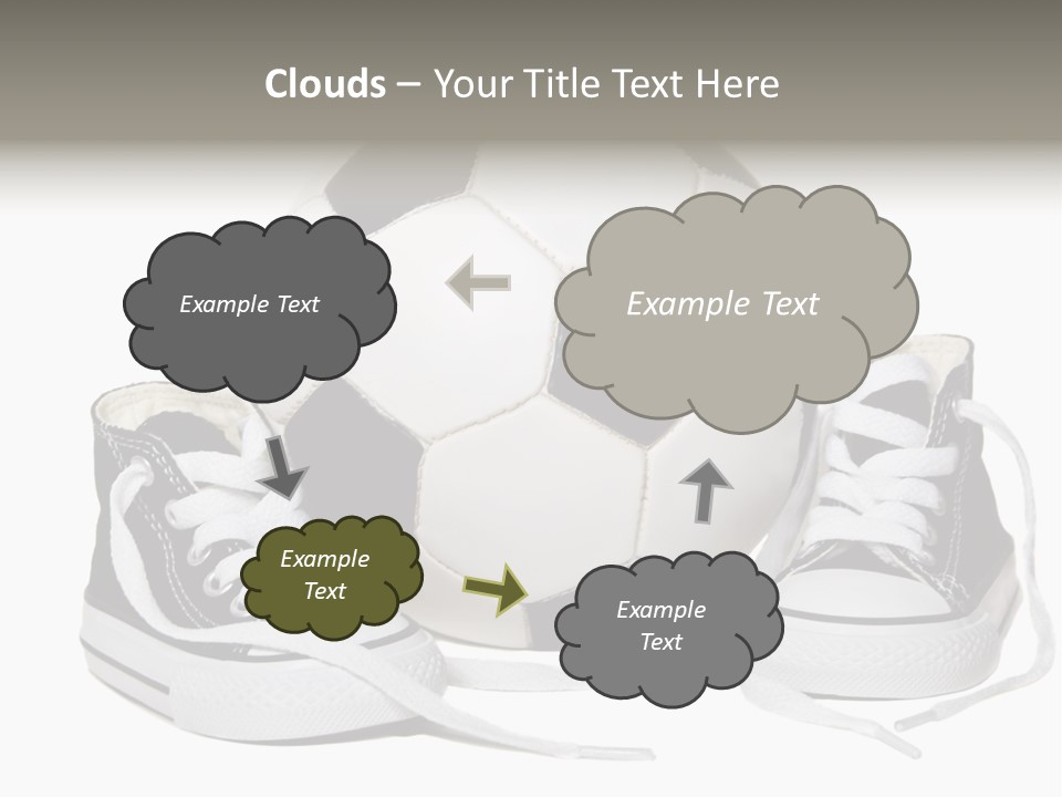 Soccer Ball Shoe Pattern PowerPoint Template