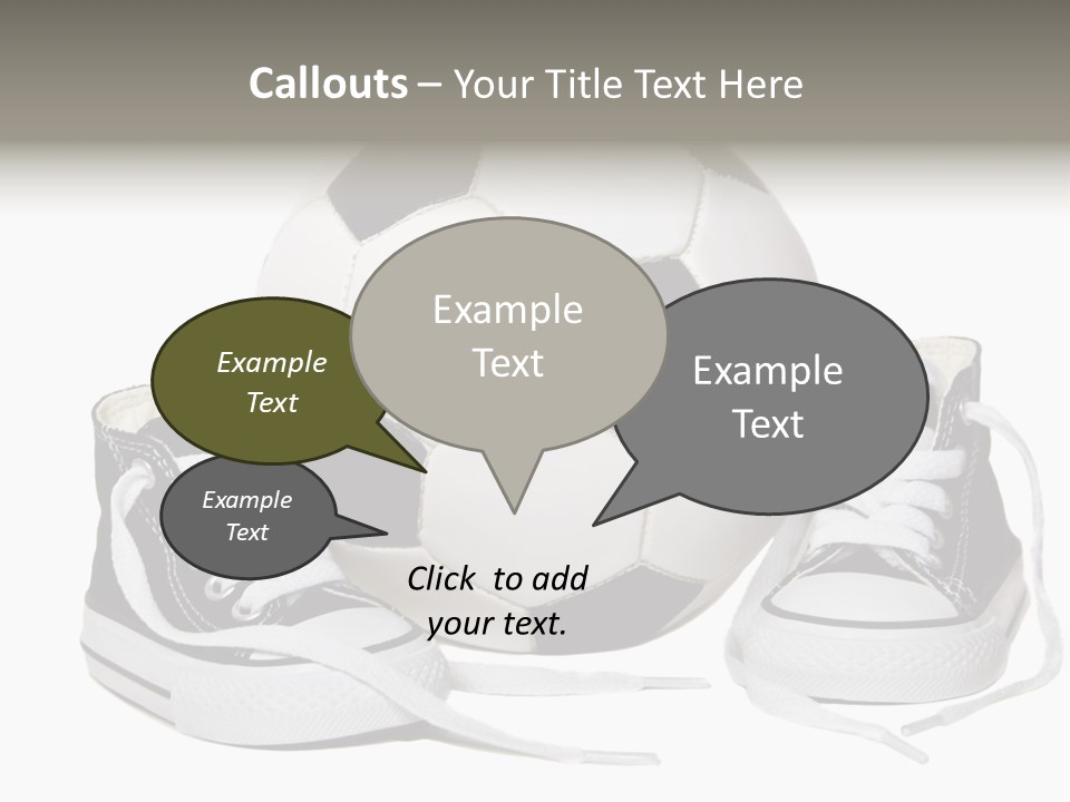 Soccer Ball Shoe Pattern PowerPoint Template
