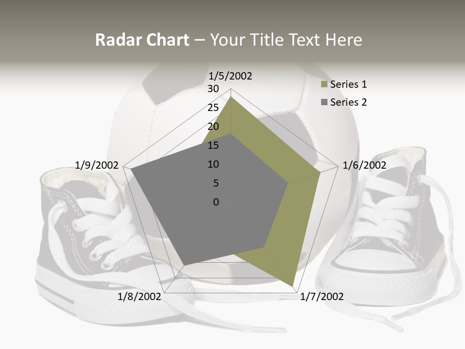 Soccer Ball Shoe Pattern PowerPoint Template