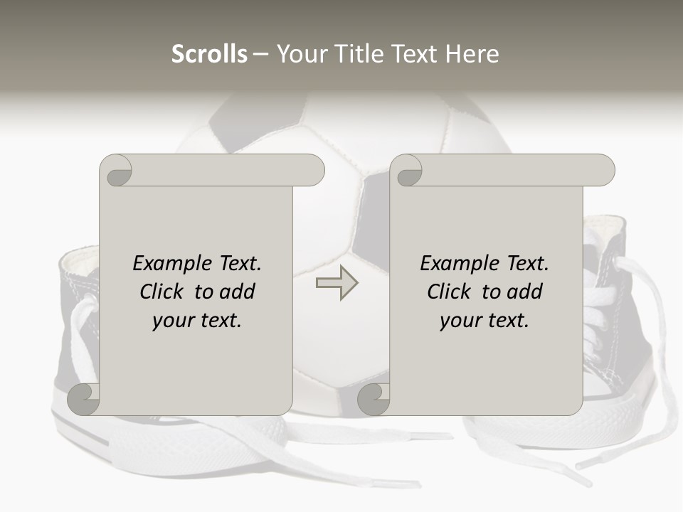Soccer Ball Shoe Pattern PowerPoint Template