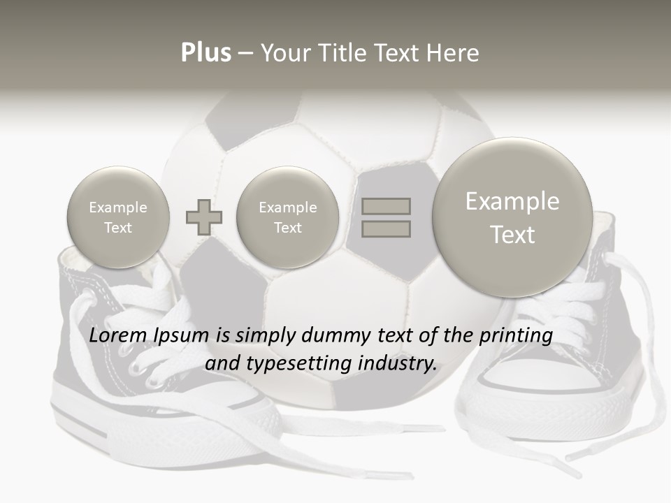 Soccer Ball Shoe Pattern PowerPoint Template