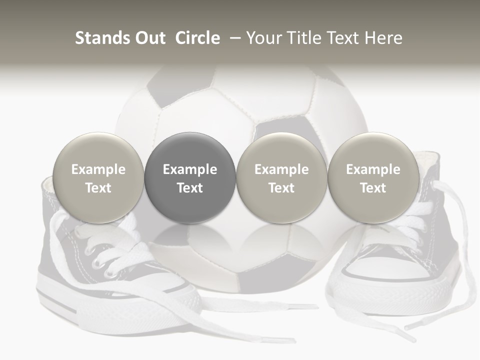 Soccer Ball Shoe Pattern PowerPoint Template