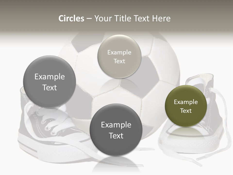 Soccer Ball Shoe Pattern PowerPoint Template