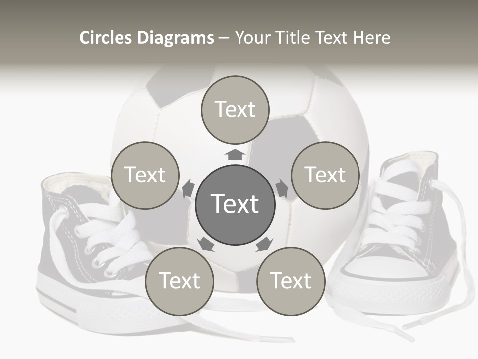 Soccer Ball Shoe Pattern PowerPoint Template
