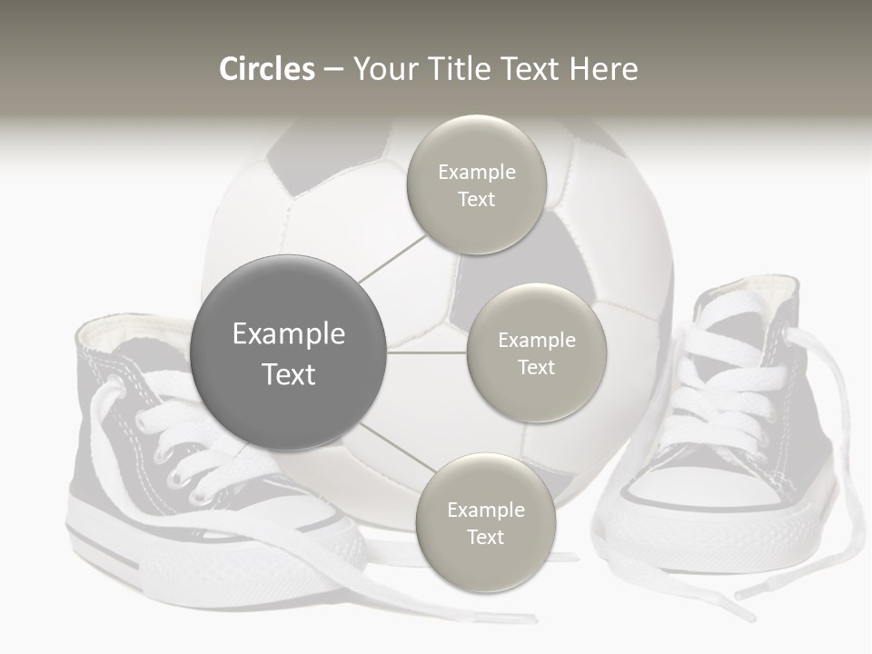 Soccer Ball Shoe Pattern PowerPoint Template