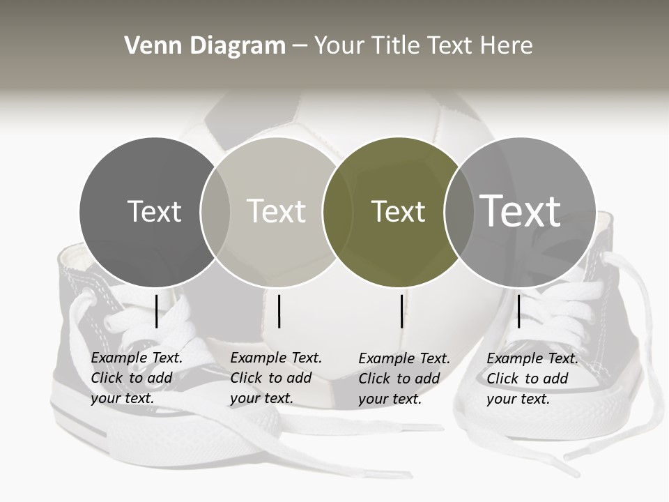 Soccer Ball Shoe Pattern PowerPoint Template