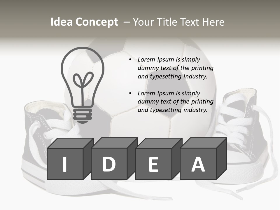 Soccer Ball Shoe Pattern PowerPoint Template