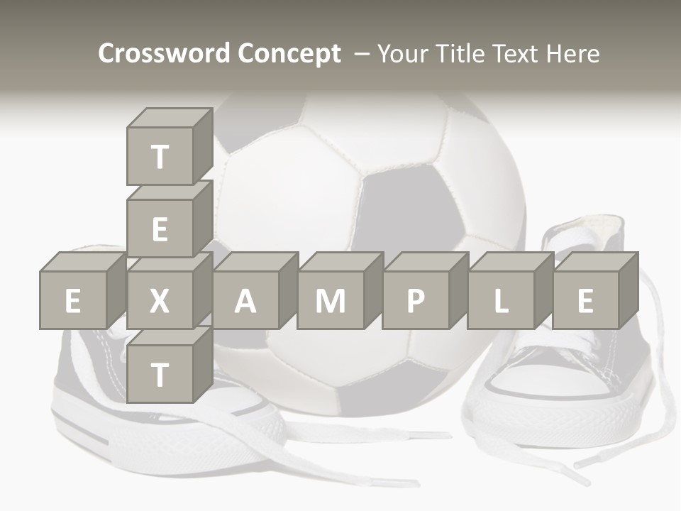 Soccer Ball Shoe Pattern PowerPoint Template