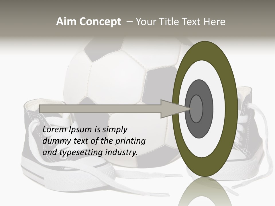 Soccer Ball Shoe Pattern PowerPoint Template