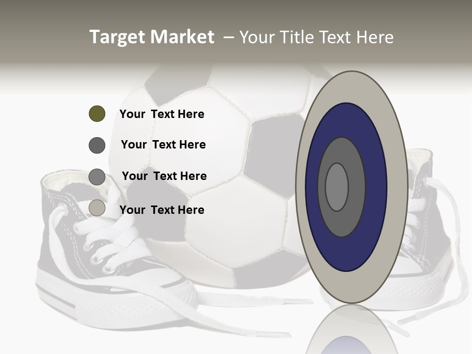 Soccer Ball Shoe Pattern PowerPoint Template