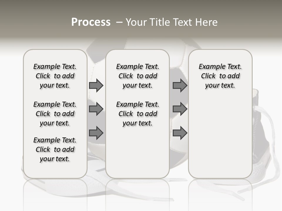 Soccer Ball Shoe Pattern PowerPoint Template