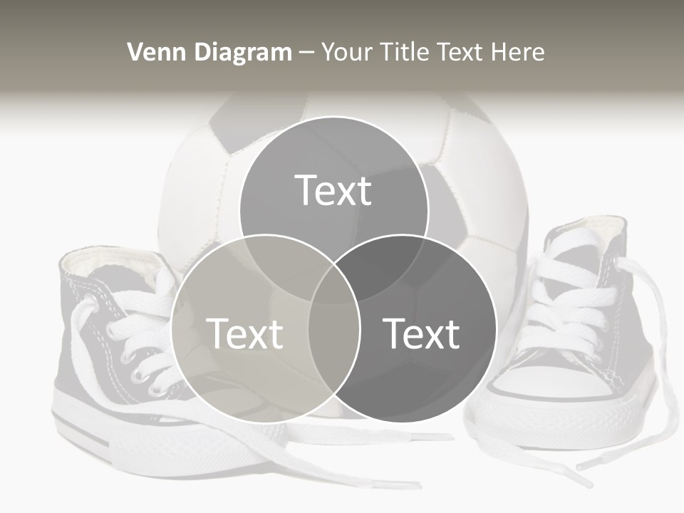 Soccer Ball Shoe Pattern PowerPoint Template