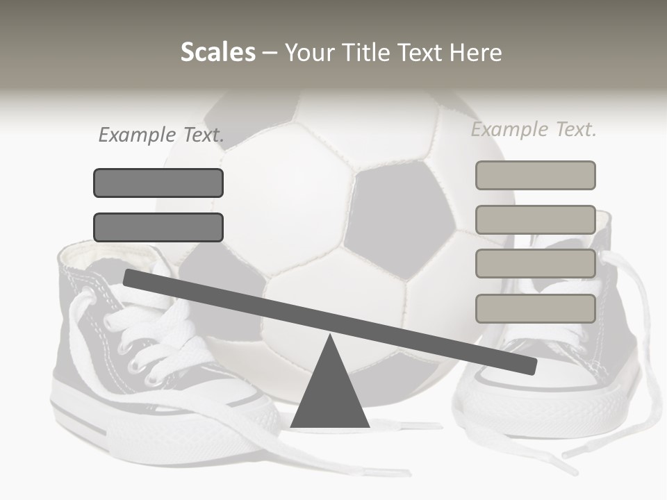 Soccer Ball Shoe Pattern PowerPoint Template